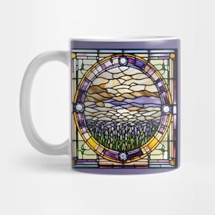 Lavender Fields Stained Glass Mug